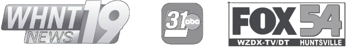 As seen on WHNT News 19, ABC 31, and FOX 54